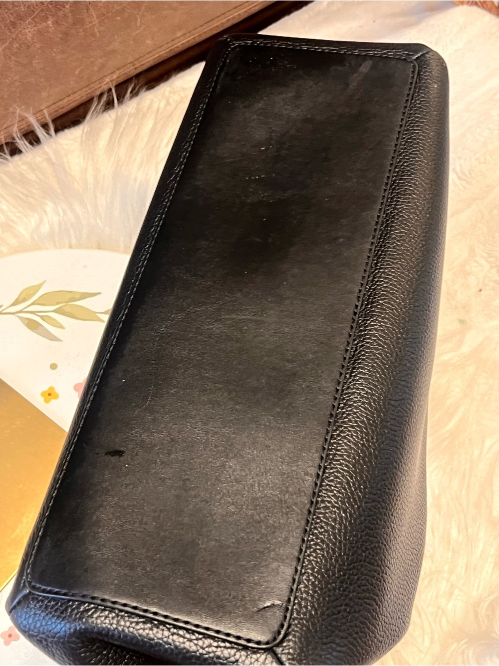 Michael Kors Trisha Large black Pebbled Leather Shoulder Bag - Picture 15 of 16
